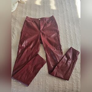 Missguided Deep Red Straight Leg Pants